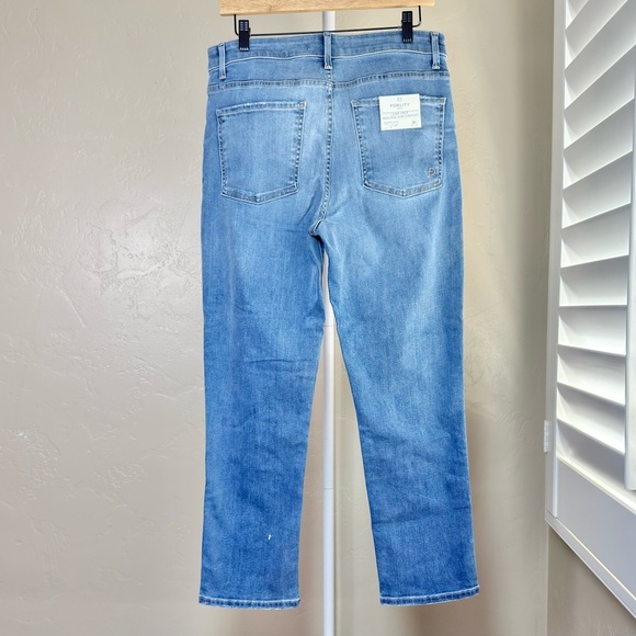 [Flaw Noted] Fidelity Cher Crop High Rise Slim Straight Jeans Size 31 - Picture 5 of 12